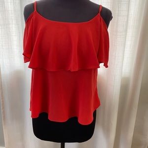 Bobeau Tiered Ruffle Top